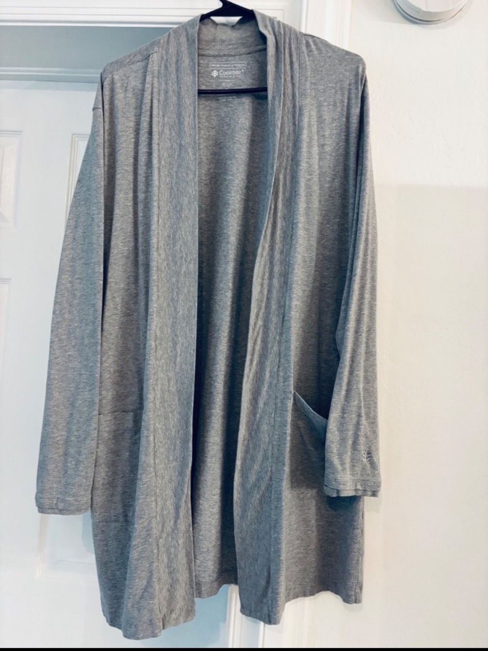 Coolibar UPF 50 Heather Gray Corbella Cardigan M